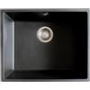 Essebagno Sierra lavello a vasca singola 54x44 in resina nera