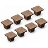 Evionlin 8 Pezzi (Quadrato) Pomoli per Armadio Stile Cinese Minimalista e di Alta Qualità Tira Maniglie per Cassetti Pomelli per Armadio a Foro Singolo Porte in Legno