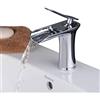 Beelee BL9009C Disegno unipolare rubinetto della cucina, cascata Miscelatore monocomando lavabo Acqua fredda e acqua calda per lavabo e bagno