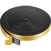 NZNSML Nastro sigillante in gomma autoadesiva, 12 mm x 3 mm x 20 m, per porte, finestre, bagno, doccia, freddo, vento, colore nero