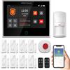 Wolf Guard antifurto allarme casa domestico con touch screen da 7 pollici, sistema di sicurezza intelligente 4G + WiFi con controllo tramite app Tuya (WT4F-C)