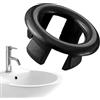 Generic Anello di trabocco per lavabo da bagno, foro rotondo per lavabo da bagno, 22-24 mm, doppio strato, tappo troppopieno per lavello da cucina