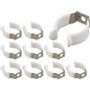 EpheyFIF 10 clip per tubi fluorescenti a LED, staffa di supporto a forma di U, morsetto per tubi in acciaio inox, per apparecchi di illuminazione per casa e ufficio, 25-35 mm (35 mm)