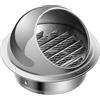 YQYHNB Griglia Aerazione Tonda, Griglie Di Ventilazione Regolabile, Griglia Ventilazione Rotonda, Bocchette Aria Calda Canalizzata, Con Zanzariera 70mm(2.8in)(304 Stainless steel,120mm(4.7in))