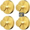 Generic Ganci A Ventosa In Acciaio Inossidabile, Set Da 4, Senza Foratura E Facile Installazione, Aspirazione Extra Forte For Porte E Piastrelle In Vetro Della Doccia Interna(B,Gold)