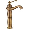 LAKKOAKOAA Rubinetto Lavabo Rubinetto Bagno Alto, Stile Anticato Vintage Ottone Monocomando Miscelatore Bagno, Miscelatore Lavabo, Bronzo