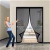 CHBIN Porta Zanzariera Magnetica 79 x 135 cm, Anti-Zanzare, Anti-Insetti, Rete Ultra-Fine, Installazione Facile, Zanzariera per Porta Magnetica per Porte, Varie Taglie, Nero