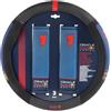 Red Bull Racing Red Bull Kit Coprivolante Antiscivolo E 2 Passacintura Imbottiti Powerbar Racing Nero/Rosso Per Auto, Materiale Antiscivolo, Facile Installazione, Resistente E Universale, Diametro