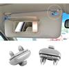 Wogomz 2 clip interne per aletta parasole, 8U0857562A 8E0857562, gancio per aletta parasole per auto, in plastica aggiornata, compatibile con A1, A3, A4, A5, Q3, Q5, S3, S4, S5, TT, colore grigio