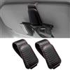 Anwlki portaocchiali Auto, 2 Confezioni, Magnetico, in Pelle, Porta Occhiali da Auto, per Auto, con Clip per Biglietti (Motivo in Fibra di Carbonio Nera)