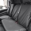 YWNYT Coprisedili per VW Transporter T5 2003 - 2015, 600D con fodera in cotone, set di 8 coprisedili anteriori impermeabili, coprisedili neri per sedile anteriore conducente e doppio passeggero