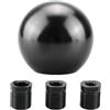 CGEAMDY Teste Cambio Alluminio Automobili, Manopola Cambio 5 Velocità Lega Alluminio Modifiche Auto, Pomello Cambios Auto Manuale Pomello Cambio Testa Ingranaggio Forma Rotonda Palla(Nero)