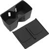 Generic Tappetino di ricarica wireless e portabicchieri per Hyundai Santa Fe 2024-2026, tappetino antiscivolo in silicone con vano portaoggetti per SE per SEL XRT Limited Calligraphy, accessori interni neri
