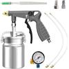 BORDEAG Pistola di protezione sottoscocca per veicoli, con serbatoio da 1000 ml, pistola a spruzzo con tazza di aspirazione, tubo spray a 360° e dritto per protezione sottoscocca del veicolo