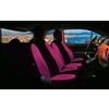 Rebeca Shop® Coprisedili Auto Compatibili per 500 dal 2007 in poi Made in Italy Set Copri-sedili anteriori e posteriori (500 dal 2007, Nero/Fucsia)