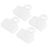VekAuto 4 Pezzi Clip Di Fissaggio Per Finestre, Porte E Vetro Universale | Bianco, Plastica, Dimensioni 4.1x4.0x1.4cm, Diametro Foro 9mm, Compatibile Con Auto, Camion, Furgoni.