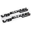EmbemsCar Adesivo 3D ABS posteriore V8 Biturbo, emblema GLC63S, logo GLE63S, per Mercedes C E GLC GLE 63 S W205 W204 W213 W212 X253 W167 (V8 nero, 2 pezzi)