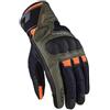 LS2 Air Raptor Guanti da moto in rete traforata, kaki/nero/arancione, L