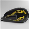 Generico Kit 4 adesivi serbatoio tribale tribal tattoo moto compatibile con shadow rebel vulcan boulevard chief harley bob chopper old style vintage Cod. 2176 (091 Oro)