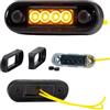 Web Truck DARK SLIM - Luci di ingombro LED arancioni 12V/24V | Luci di posizione sottili e impermeabili per auto, camion, rimorchio, camper, mezzi agricoli e fuoristrada | 2 pezzi - Universali