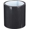 Aramox Protezione del davanzale della portiera dell'auto, pellicola protettiva del paraurti in fibra di carbonio nera(10cm*3m)