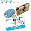 Mottura Cilindro europeo di sicurezza Champions C28Plus chiave/chiave 36/41 frizionato (77 mm) 5 chiavi Ottone