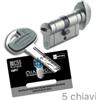 Mottura Cilindro europeo di sicurezza Champions C55 Platinum chiave/pomolo removibile 36/56 (92 mm) 5 chiavi