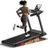 LONTEK Tapis Roulant Salvaspazio con Inclinazione 15%, Tapis Roulant Elettrico 12KM/H, Tapirulan Pieghevole da Casa con Motore da 3.0 HP e Display LED, Carico Massimo 136KG