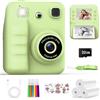 Yidoroye Macchina Fotografica Bambini Istantanea 2.4" HD con 3 Rolls Paper & 32GB