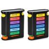 TRUEIN 2 Pezzi PortaPillole Settimanale a7 Scomparti, Porta Pastiglie Giornaliero, Dispenser Pastiglie Settimanale, Porta Medicine da Viaggio, Tower Portapillole per Medicina (Versione Tedesca)