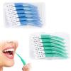 Oiieco 120 pezzi Gum Soft Picks - Spazzole interdentali in silicone delicato per spazi interdentali, bastoncini per la pulizia dei denti ricaricabili come ricambio per stuzzicadenti (blu, verde)