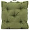 Gözze - Cuscino con Manico per il Trasporto, Cuscino per Sedia, Trapuntato, Darco, 100% Poliestere, 40 x 40 x 7 cm - Verde