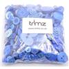 Trimz Bottoni di Forme e Dimensioni assortite, Blu, 250 g