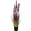 Flair Flower Erba artificiale in vaso di erba artificiale, 021112R, colore rosso, 65 x 16 x 16 cm