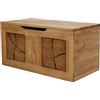 Woodroom Cassapanca in rovere massiccio oliato, 80 x 40 x 40 cm (L x A x P)