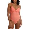 Light & Shade Costume Intero da Donna con Controllo Addominale, Senza Ferretto, Imbottitura Rimovibile, per Le Vacanze Estive, Corallo, UK 14