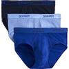 2(X)IST Slip Uomo Essential Cotton No Show - Confezione da 3, Navy/Blu Cobalto/Porcellana, S