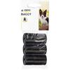 Croci - Sacchetti igienici per bisogni dei cani, 3 Rotoli Totali 60 Sacchetti, resistenti, Nero