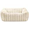 Record - Cuccia Rettangolare Comfit per cani e gatti. Lettino per animali morbido e accogliente in peluche. Misure 60 x 50 x 17h cm, Beige