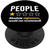 Bahaa's Tee People One Star Rating Absolute Nightmare Graphic T-Shirt PopSockets PopGrip Adesivo