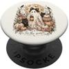 Floral Pumpkin Night Co Simpatico fantasma gatti neri floreale Tis The Halloween Season Design PopSockets PopGrip Adesivo