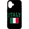 Italiano Travel Souvenirs Custodia per iPhone 16 Bandiera Italia Italia Patrimonio Famiglia Italia