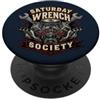Jeff Hobrath Saturday Wrench Society V8 Meccanico Garage Art PopSockets PopGrip Adesivo