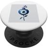Evil Eye Greek Mythology Greece Gifts Blu scuro scuro Evil Eye Greco Eye Kako Mati Flower Style PopSockets PopGrip Adesivo