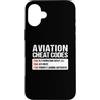National Aviation Day Apparel Custodia per iPhone 16 Plus Codici cheat per l'aviazione