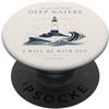 Faith Based Bible Verse Apparel Faro cristiano versetto bibbia acque profonde fede speranza PopSockets PopGrip Adesivo