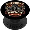 Jeff Hobrath Sabato Wrench Society V8 Garage Car Truck Mechanic Design PopSockets PopGrip Adesivo