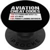 National Aviation Day Apparel Codici cheat per l'aviazione PopSockets PopGrip Adesivo