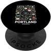 Urban Portland Travel City Apparel Portland Oregon City Bridge Bici Caffè Natura PopSockets PopGrip Adesivo