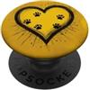 Yellow Aesthetics Gifts Cuore giallo San Valentino Love Paws Gatto Mamma Cane Mamma PopSockets PopGrip Adesivo
